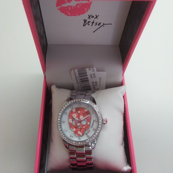 Betsey Johnson Accessories - Betsey Johnson New Orange Skull Watch